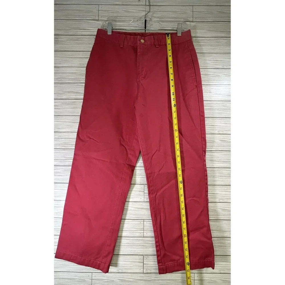 VINEYARD VINES Ian & Shep Pants Men's Pink Chino Khaki Logo 30 X 30 Boating Prep